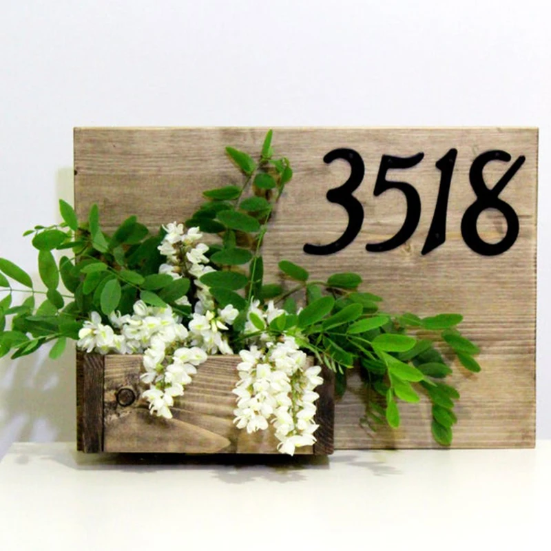 10cm Modern House Number Door Home Address Mailbox Numbers for House Digital Door Outdoor Sign 4 Inch. #0-9 Aliuminum Black