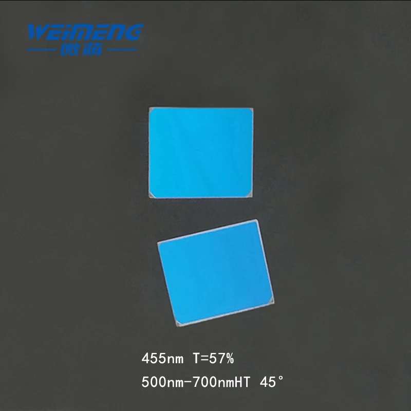 Дихроические зеркала Weimeng JGS1 кварцевые 32*27*1 5 455nm T = 57% 500nm-700nmHT 45 градусов для