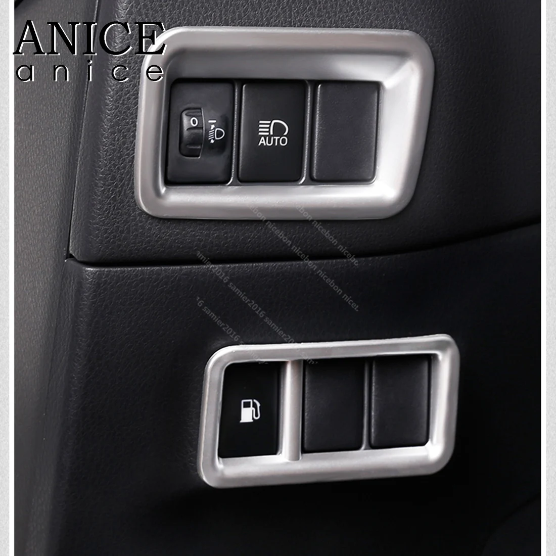 

2pc Carbon fiber color headlight fuel tank switch covers For toyota C-HR CHR