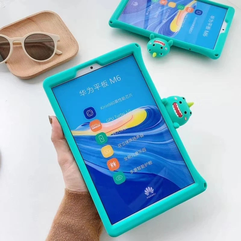 2 в 1 чехол для MediaPad T3 T5 9 6 10 M3 M5 Lite 8 M6 4 дюймов Huawei MatePad Pro милый детский с мультяшным