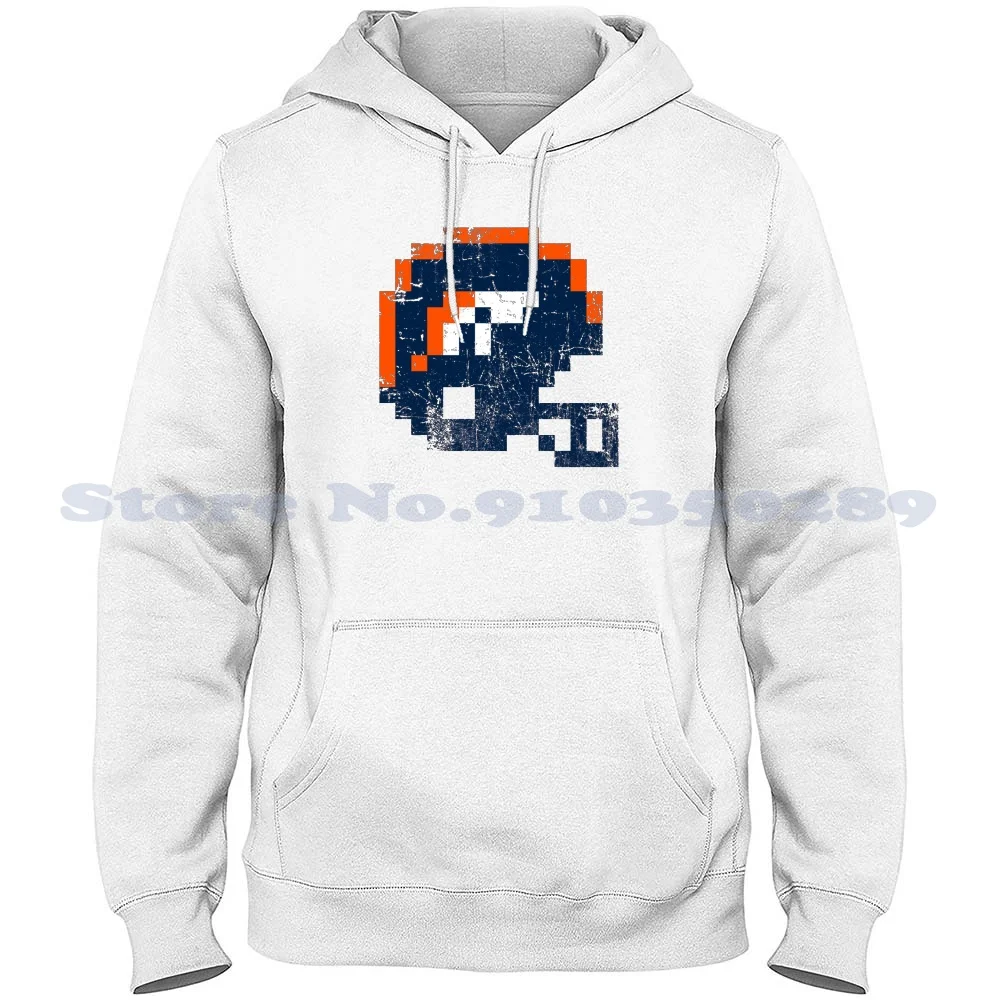Футбольный шлем Den Distressed футболка с капюшоном из 100% хлопка Tecmo Denver Broncos футбольный