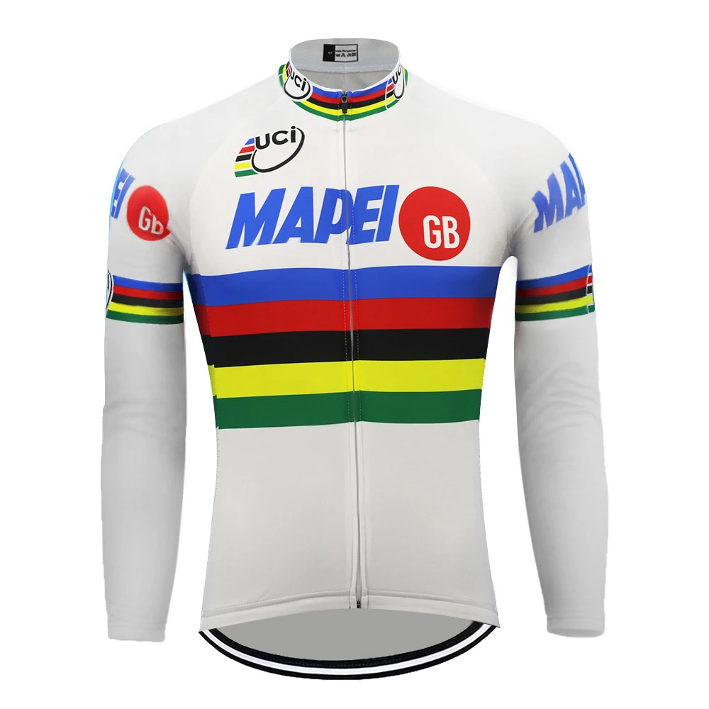 Mapei велокофты Зимние флисовые и без флиса мужские с длинным рукавом Теплые Одежда для велоспорта Майо ciclismo mtb