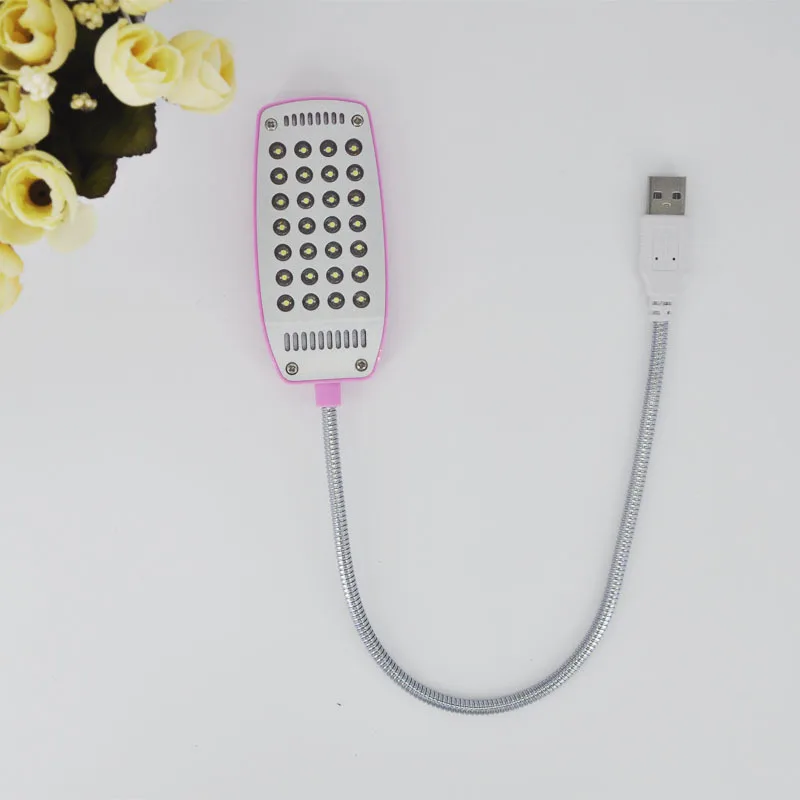 Новый гибкий яркий мини светильник с 28 светодиодами USB компьютерная лампа для