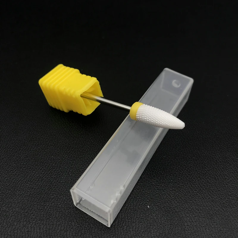 Белый керамический сверло для ногтей маникюра и педикюра инструмент