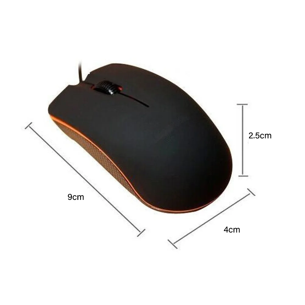 Матовая эргономичная Проводная оптическая игровая мышь 1200DPI с 3 клавишами и USB 2 0