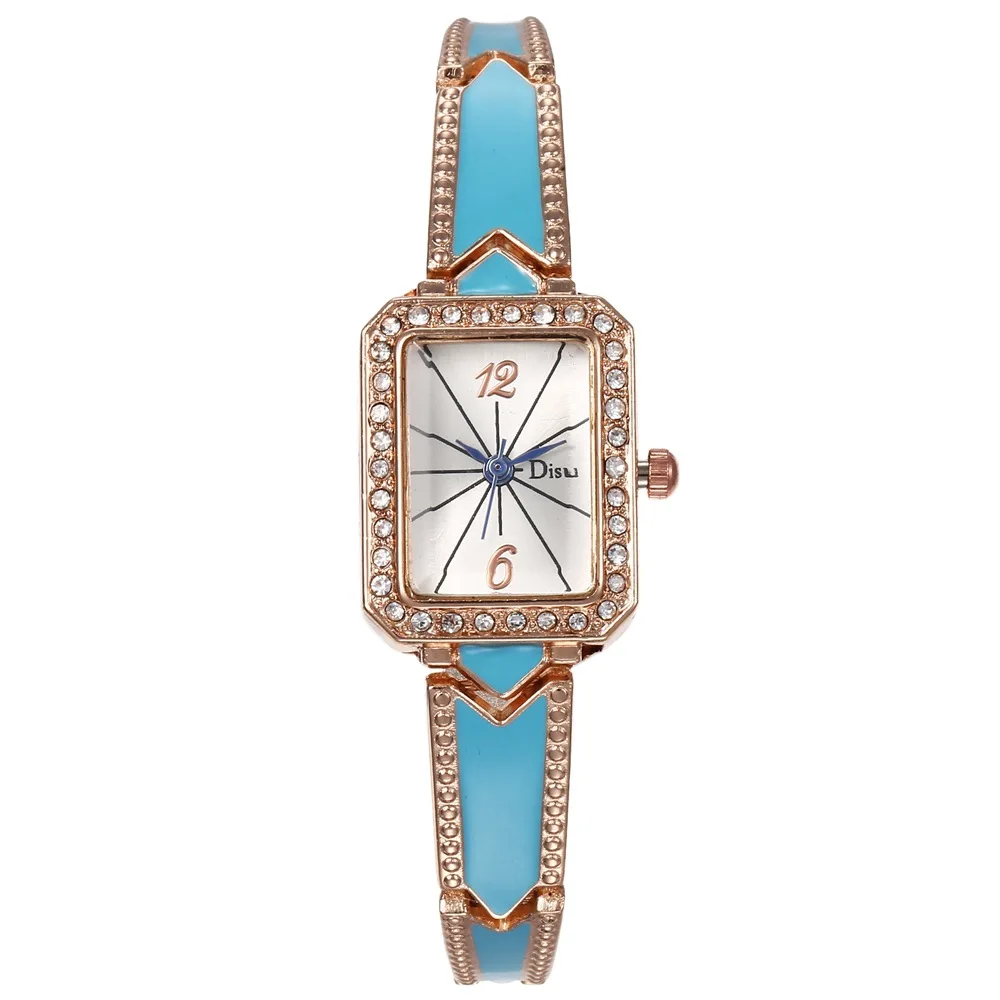 

Fashion Popular Bracelet Watch Girls Diamond Small Square Dial Ladies Elegant Temperament multi-color Fashion Ladies Watch Nice