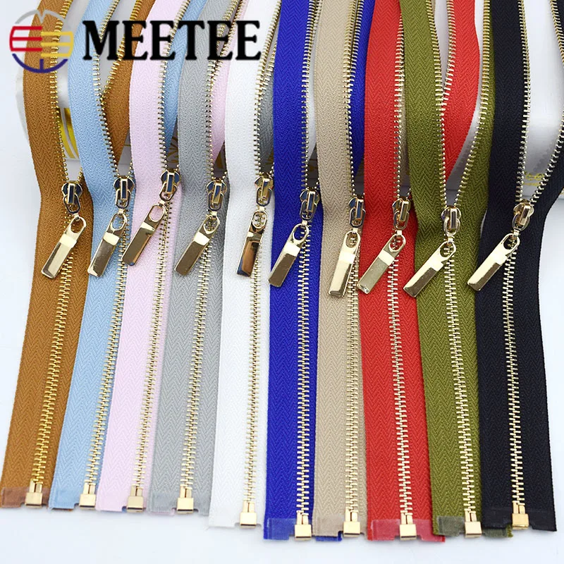 1/2 шт. Lightgold 3 #40 70 см открытая металлическая молния для шитья куртки пальто молнии
