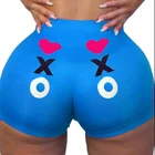 Шорты женские летние, с высокой талией, с буквенным принтом