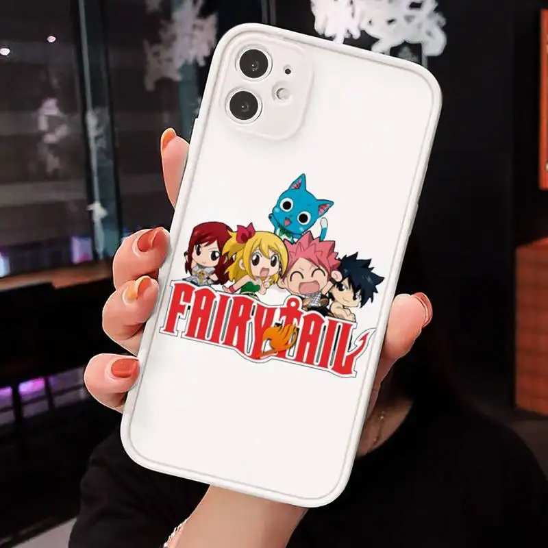 

Fairy Tail anime manga luxury funda Phone Cases shell matte transparent For iphone 7 8 11 12 plus mini x xs xr pro max cover