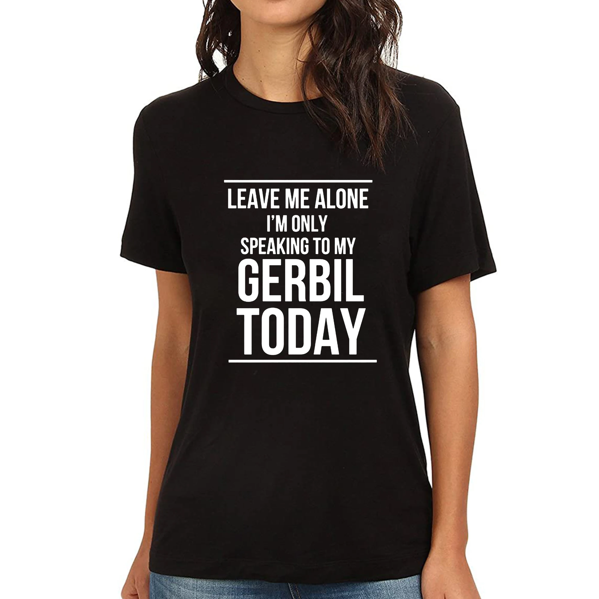

Lyprerazy Women's Leave Me Alone Funny Printed T-Shirt