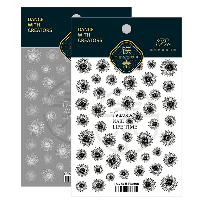 

New 5D Christmas Nail Stickers Retro Cartoon Letters Pastry Stickers Lace Watercolor Elk Snowman 3D Nail Decoration Stickers