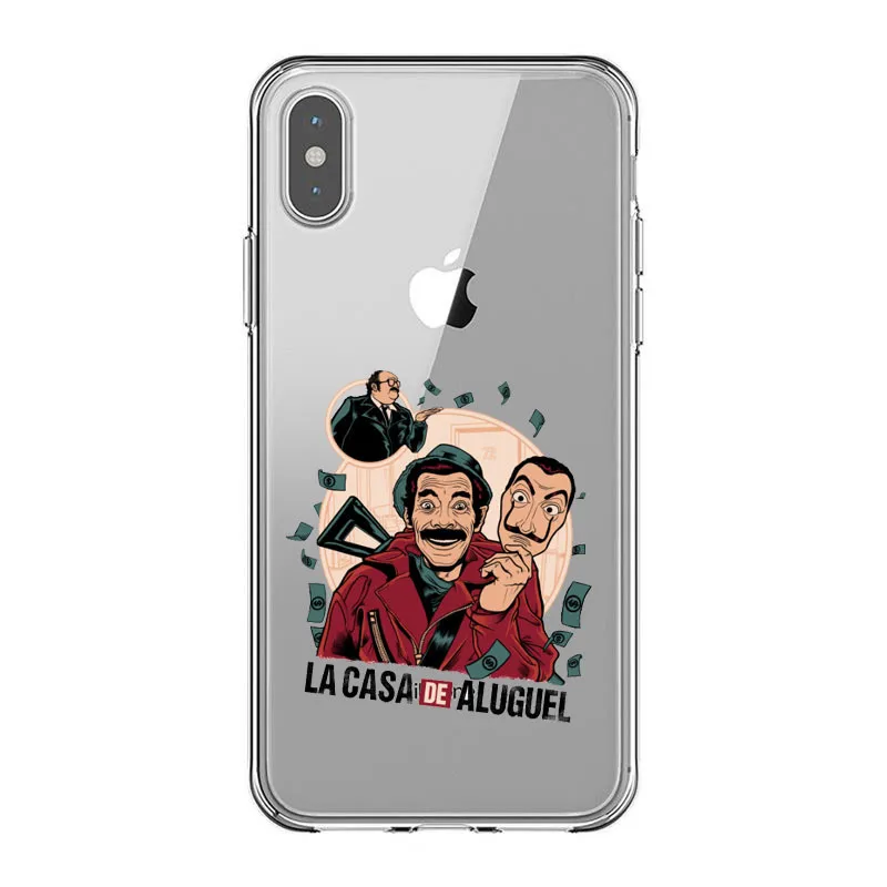 Salvador Dali Movie Money Heist The House of Paper La Casa De Papel Soft TPU Case For iPhone11 Pro Max X XR XS 8 7 6 Plus 5 | Мобильные