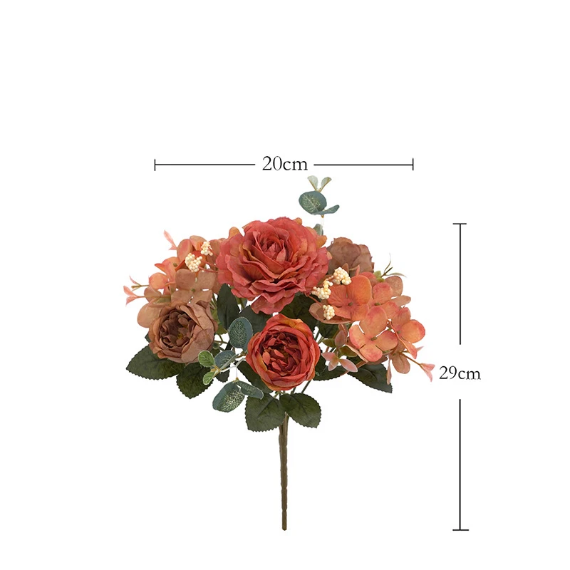 

Faux Silk Simulation Flowers Hydrangea Ranunculus Peony Home Decoration