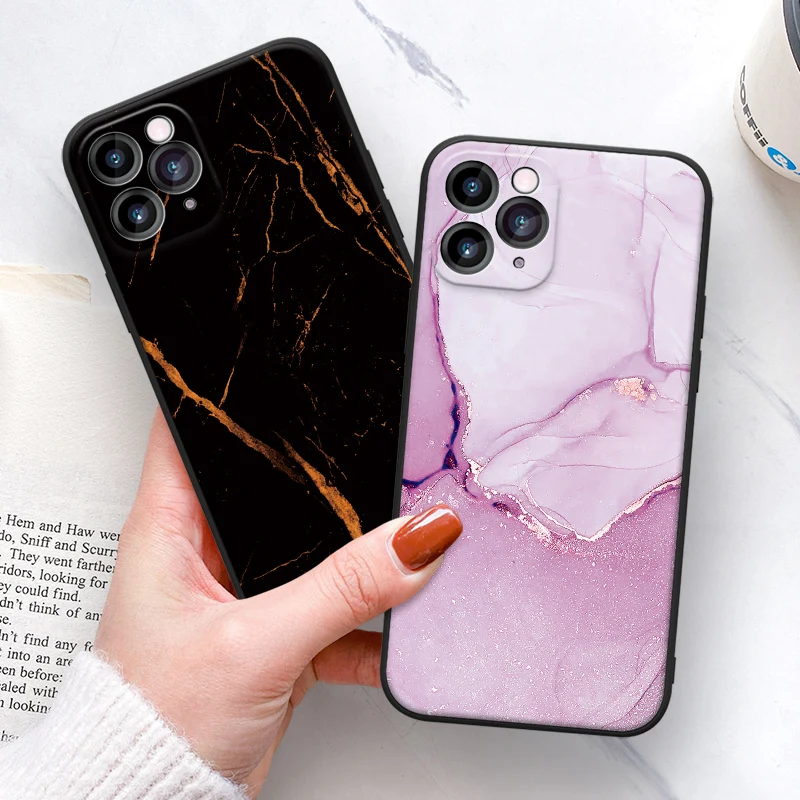 

Marble Crack Matte Phone Cases For iphone 12 mini 11 Pro Max Case Cover Silicone Soft TPU IMD Back