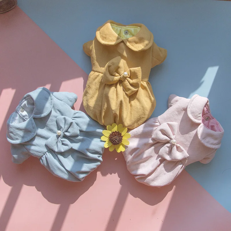 Зимнее пальто для собак куртка милый костюм принцессы наряд кошки чихуахуа Йорка