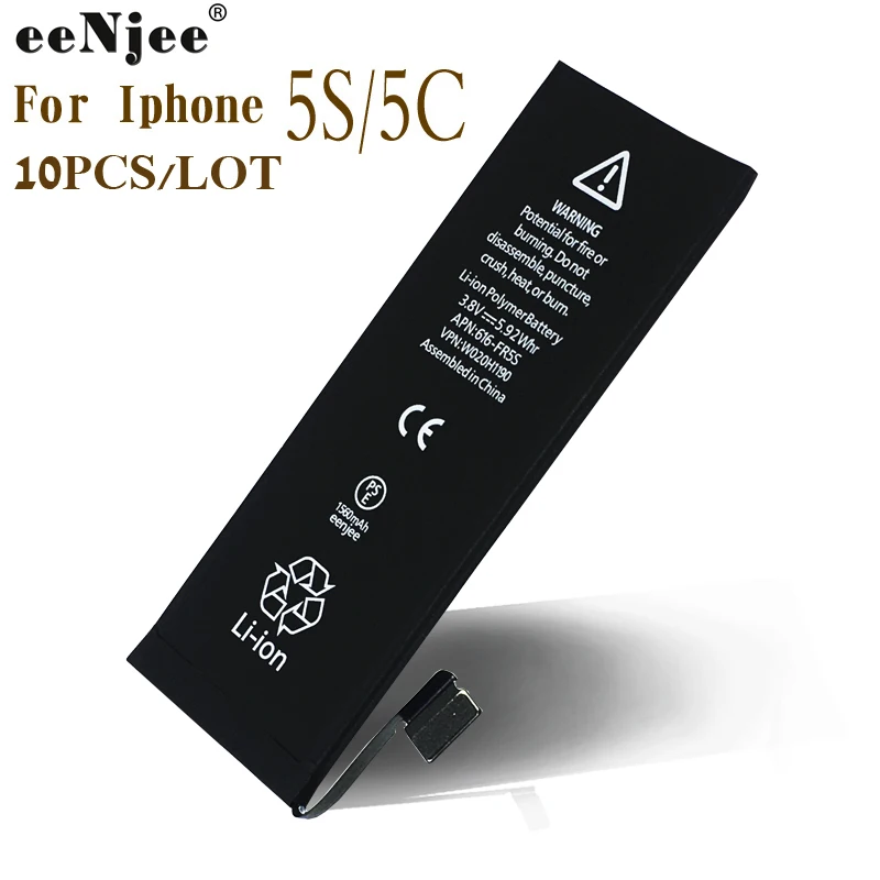 EENJEE оригинальный IC Аккумулятор для сотового телефона 10 шт. Iphone 5S 5C перезаряжаемый