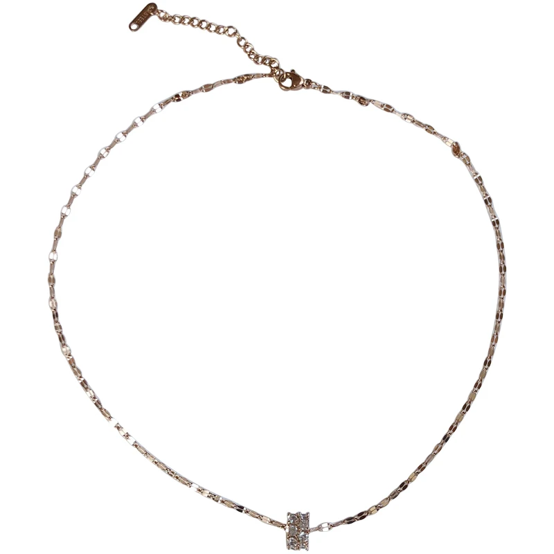 

Titanium steel does not take off the clavicle chain female simple temperament neck accessories neck with a full pendant