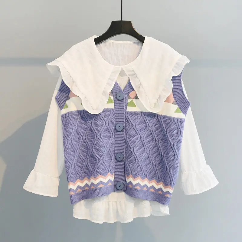 Pull ete 2020 femme новый осенний женский свитер жилет вязаный Повседневный джемпер