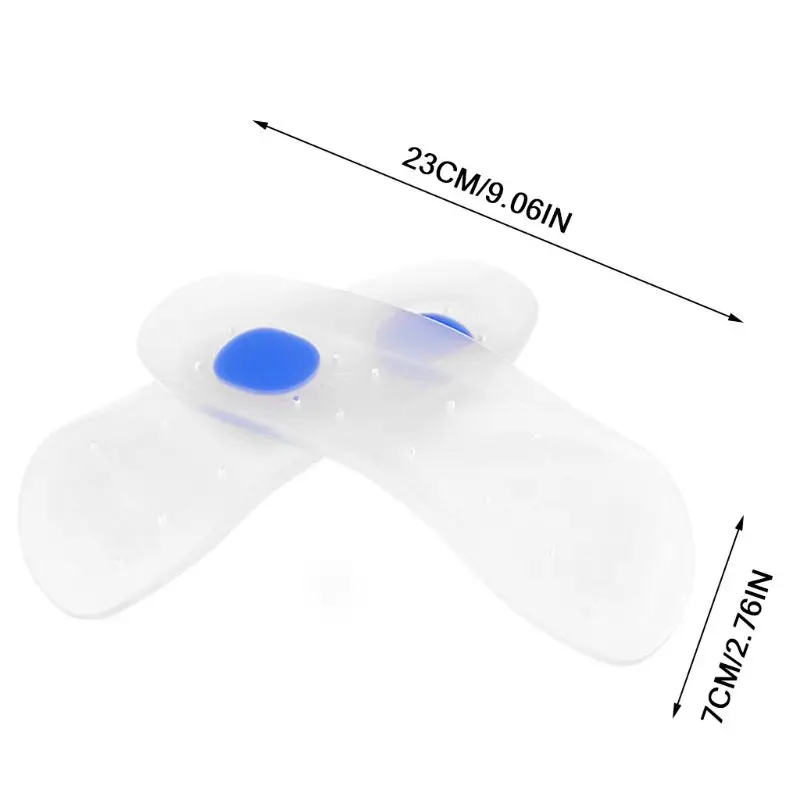 1 Pair Shoe Pad Heel Pads Cushion Silicone Soft Arch Support 3D Shock Absorb Breathable Insole Comfortable Orthopedic Feet Care