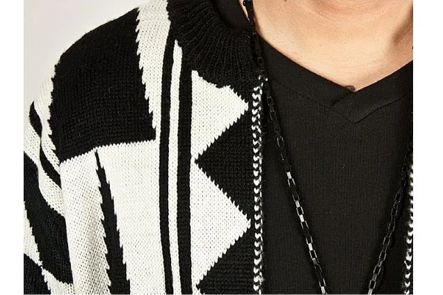 Теплый свитер тонкий с длинными рукавами сплошной цвет обычный одежда | Мужская