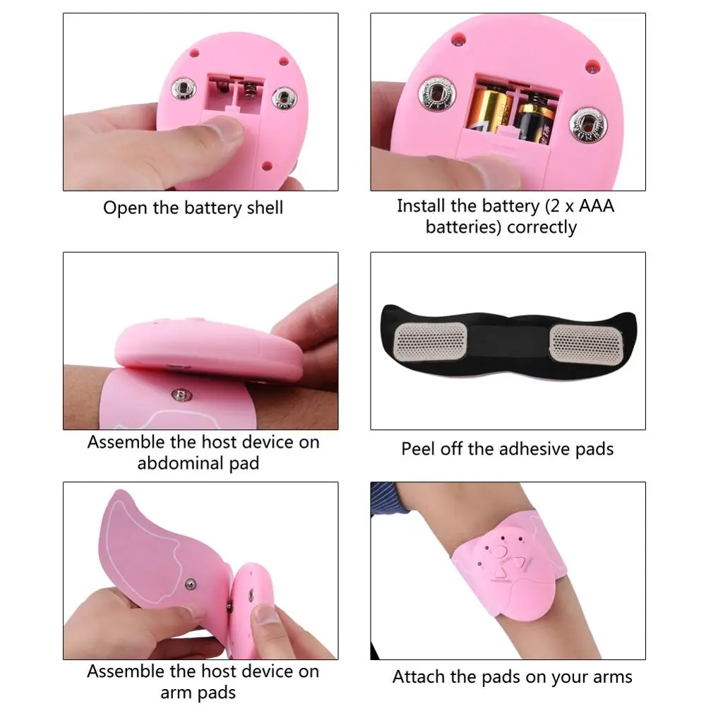 

EMS Smart Fitness Patch 6 Modes Fat Burning Muscle Strengthening Abdominal Muscle Patch Arm PU Pad Design Fitness Instrument New