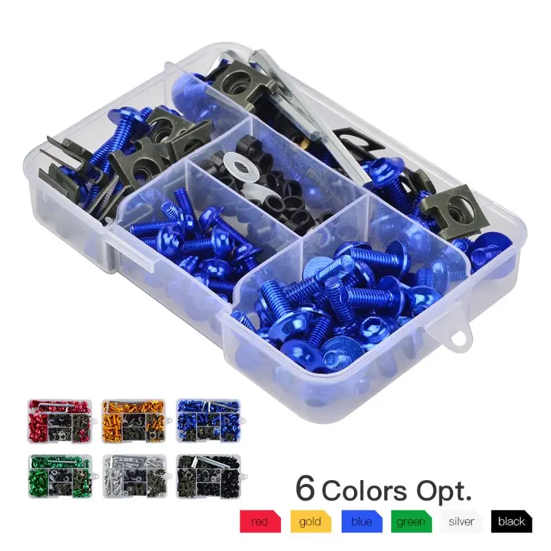 

177PCS/Set M6 M5 Fairing Bolts Kit Bodywork Screws Nut For Motorcycle 6 colors