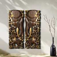 handmade wood carving southeast asia home decoration teak elephant carving board wooden carving crafts carving board