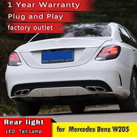 car styling for mercedes benz w205 taillight 2015 2020 c300 c260 new all led rear lamp dynamic turn signal