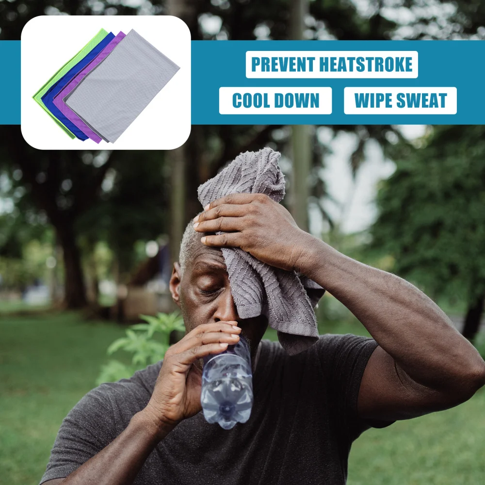 

4pcs Gym Sport Cooling Quick-Drying Sweat-Absorbent Towel Summer Cold Towel