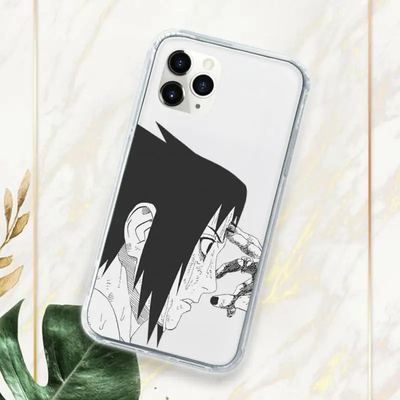 

Anime Naruto Uchiha Itachi Kakashi Sasuke Phone Case Transparent for iPhone 11 12 mini pro XS MAX 7 8 6 6S Plus X 5S SE 2020 XR