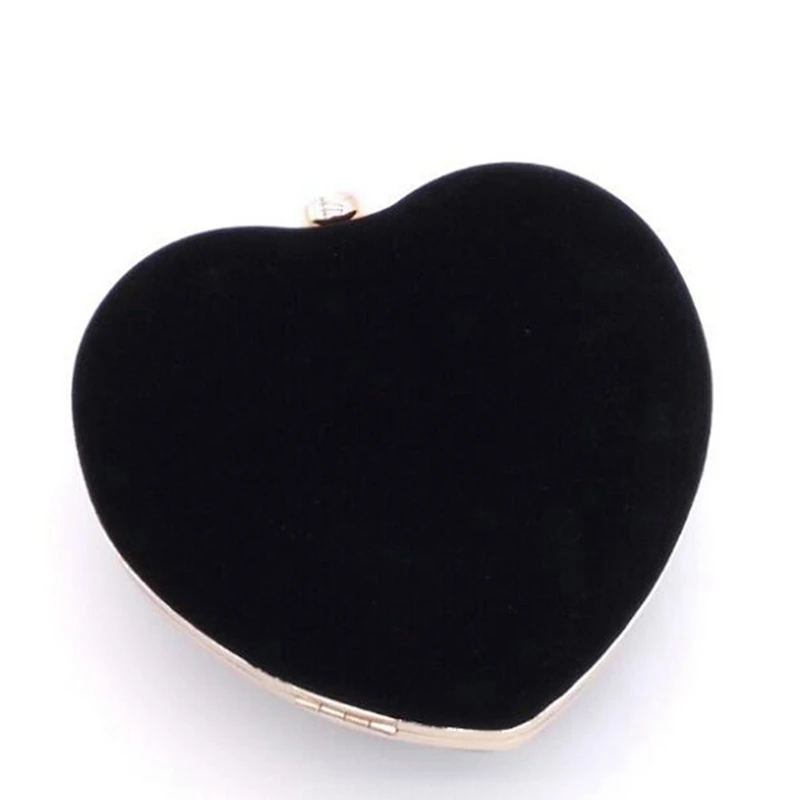 Женская вечерняя сумочка с кристаллами в форме сердца 1 шт. замшевая бархатная