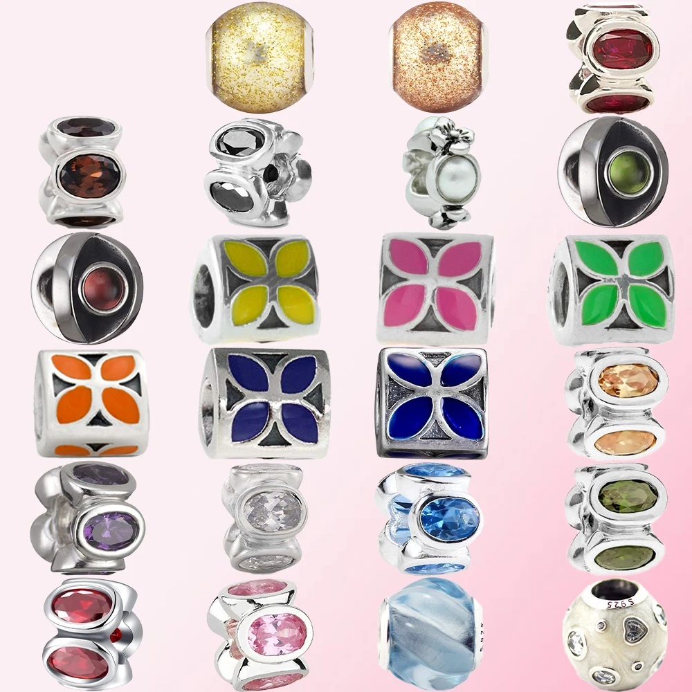 

2019 Стерлинговое Серебро 100% пробы, Классическая Подлинная сияющая серия, очаровательные женские очаровательные бусины, модные ювелирные из...