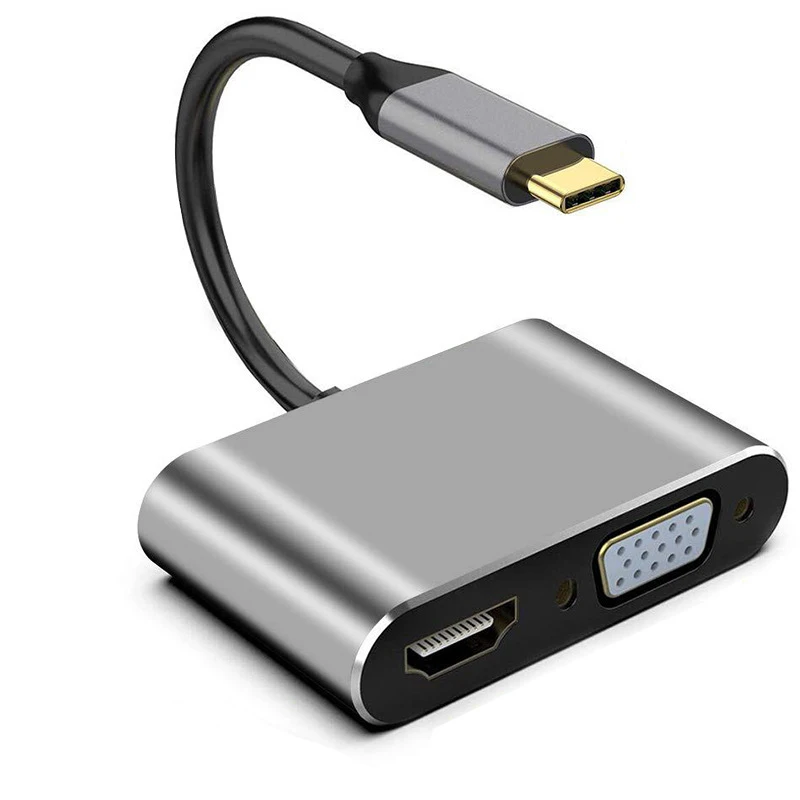 4 в 1 Usb C Mac 3 адаптер преобразователя 8 Вт Type HDMI совместимый/USB 0/Type Алюминиевый для
