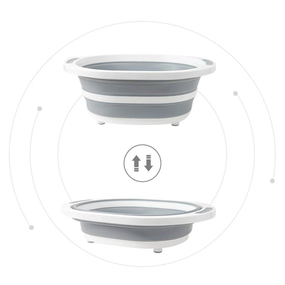 Dropship Kitchen Chopping Blocks Silicone Foldable Cutting Board Collapsible Clothes Wash Basin Vegetable Fruit Washing Basket | Дом и сад