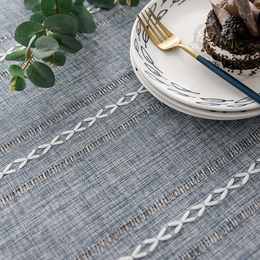 Cotton Geometric Stripe Tablecloths Modern Table Cover Home Decor Coffee Background Cloth Furniture Dustproof | Дом и сад