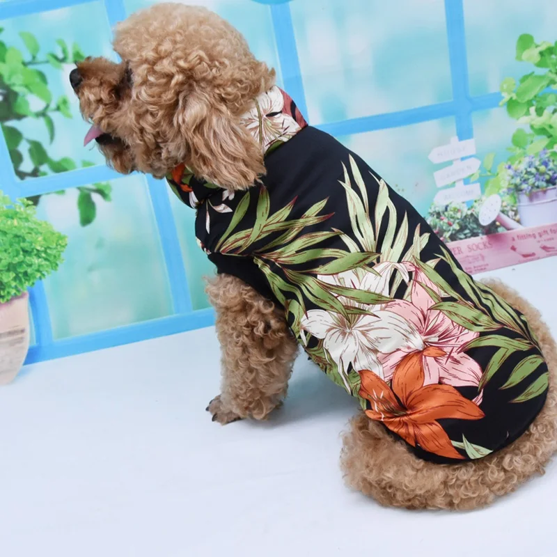 Одежда для собак осень-зима пальто растения с цветочным принтом плотная одежда
