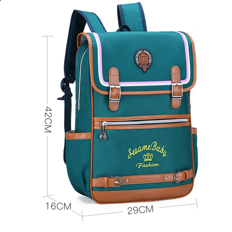 British style fashion children school backpack for teen boys girls Breathable waterproof orthopedic school bags casual backpacks