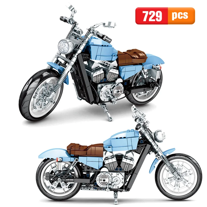 

729 шт., Детский конструктор «мотоцикл»