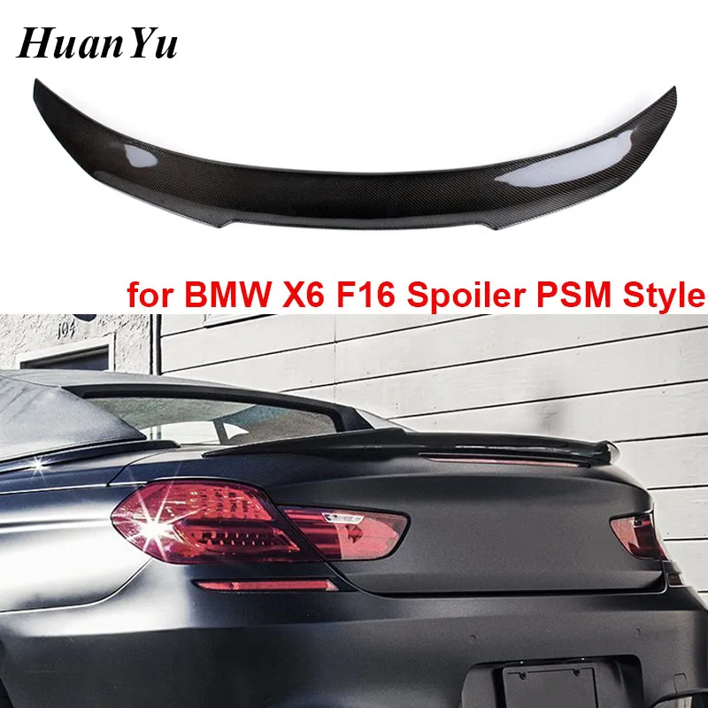 F16 PSM стиль Ducktail багажник спойлер для BMW X6 серии углеродное волокно губы утиные