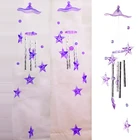 Звезды пластиковые хрустальные 4 металлические трубки ветряные колокольчики Декор для дома и сада #76473