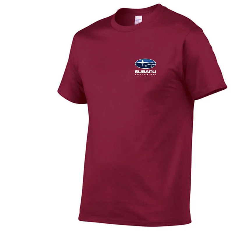 

Summer Hot Sale Street men's 100% Cotton T-shirt Subaru Car Personality Printed Shirt Fashion Harajuku Solid Color Casual Shirt