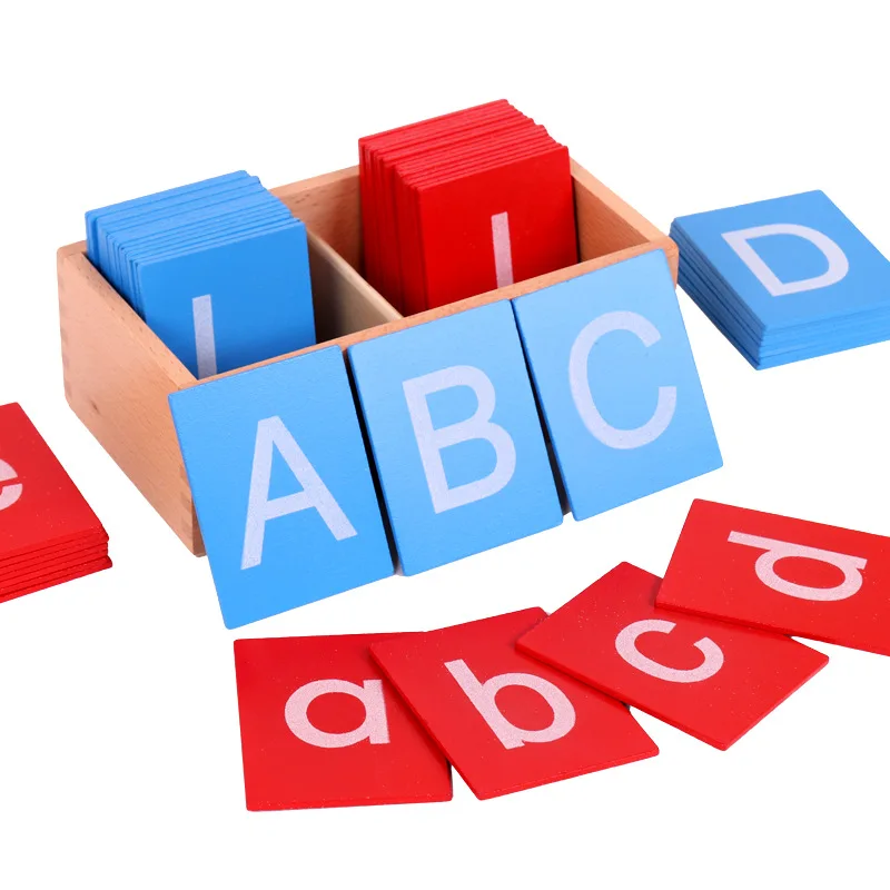 Papel de lija educativo Montessori para niños, tarjeta de letras mayúsculas, alfabeto minúsculo, tablero de aprendizaje, Juguetes