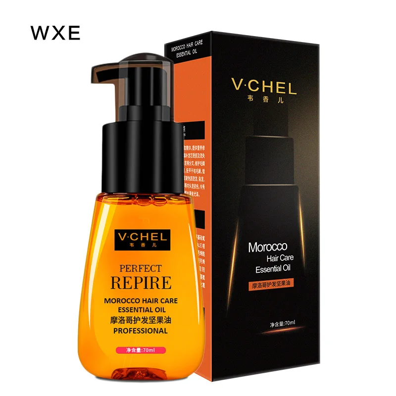 WXE натуральное масло из Марокко увлажняющие поврежденные волосы и сухое