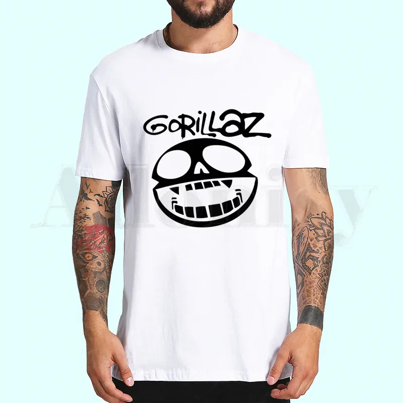 Gorillaz рок группа chakhan Noodle Murdoc Russel футболки с принтом весенние топы летние мужские женские коротким