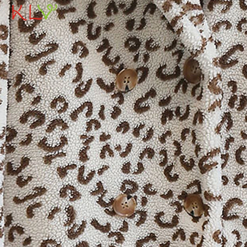

Women Jacket Leopard Print Faux Fur Teddy Coat Fleece Winter Warm Long Windbreaker Casual Outwear Female Clothes Plus Size 19Oct