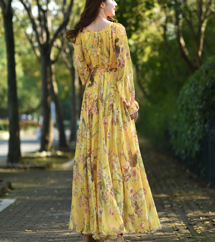 Свободное шифоновое Модное Длинное Платье летняя одежда Абая мусульманская