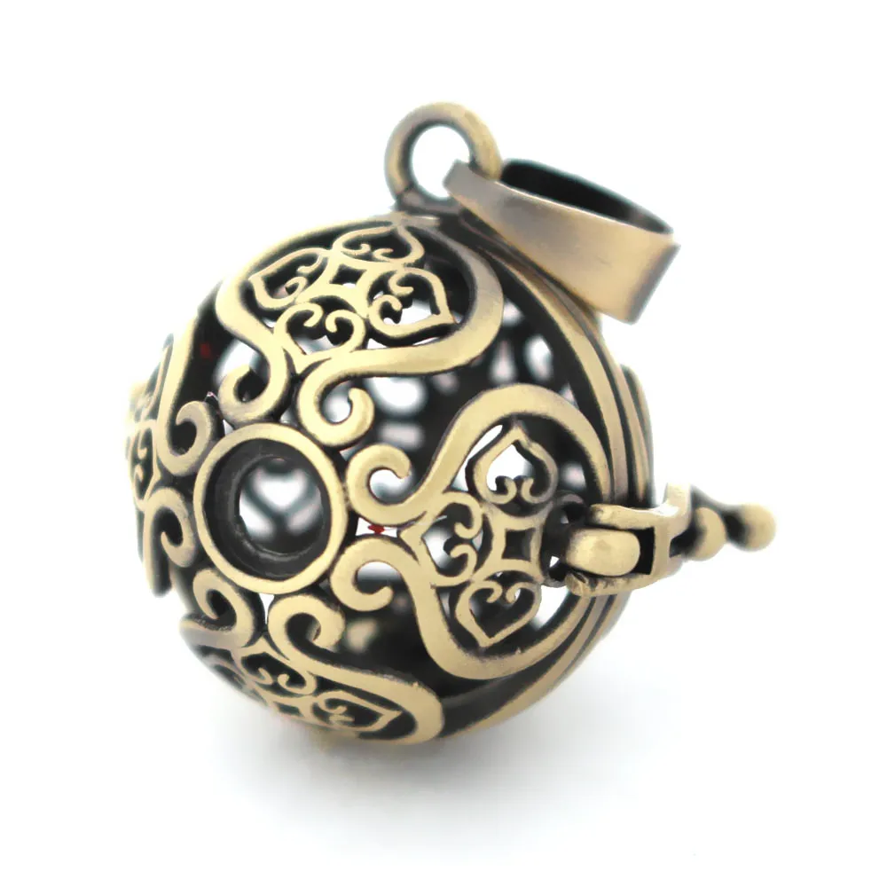 Винтажный круглый филигранный кулон клетка цветок эфирное масло диффузор Сделай