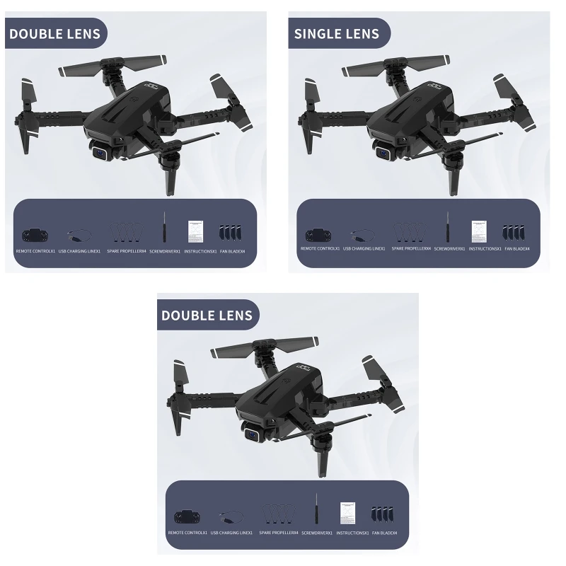 

2022 New Foldable RC Drones with Long Time Endurance 4-channel Six-axis Gyroscope Headless Mode 360° Stunt Roll RC Quadcopter