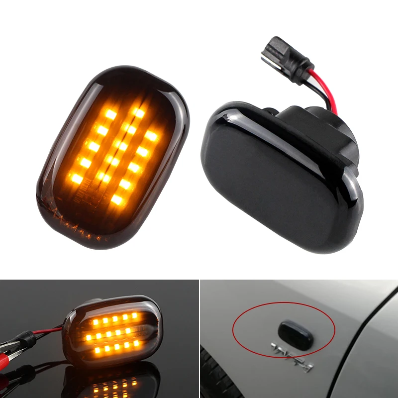 

2pcs For Toyota Liteace/Townace CR4/KR4/SR4 (10/96-07/07) Dynamic Led Side Marker Flowing Turn Signal Light Panel Lamp