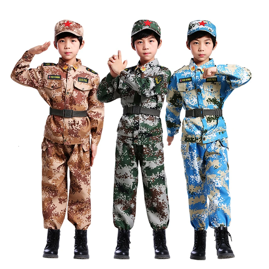 Камуфляжная одежда для мальчиков Детская Военная Униформа армии спецназа